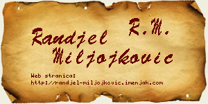 Ranđel Miljojković vizit kartica